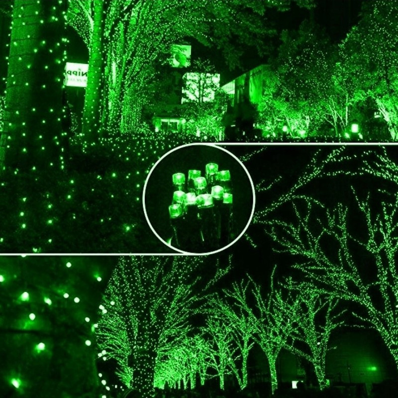 Božićne lampice – 100 LED, za unutra i van, 12×7×6 cm, zelene_5