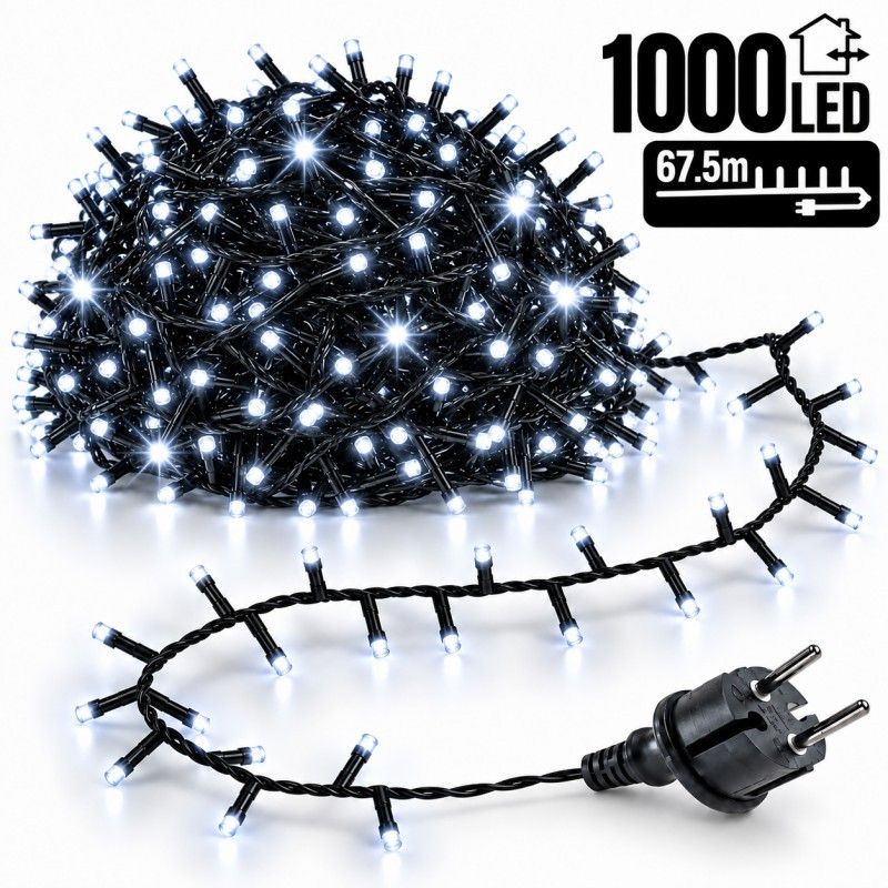 Božićne lampice – 1000 LED, bijele_1