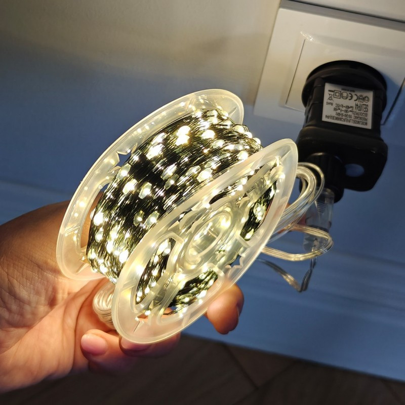 Božićne lampice – 1000 LED, za unutra i van, 9×15 cm, bijele, LAMP49_4