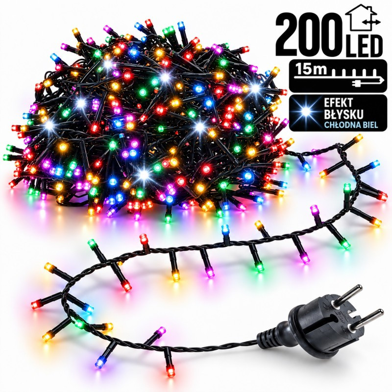 Božićne lampice – 200 LED, šarene_1