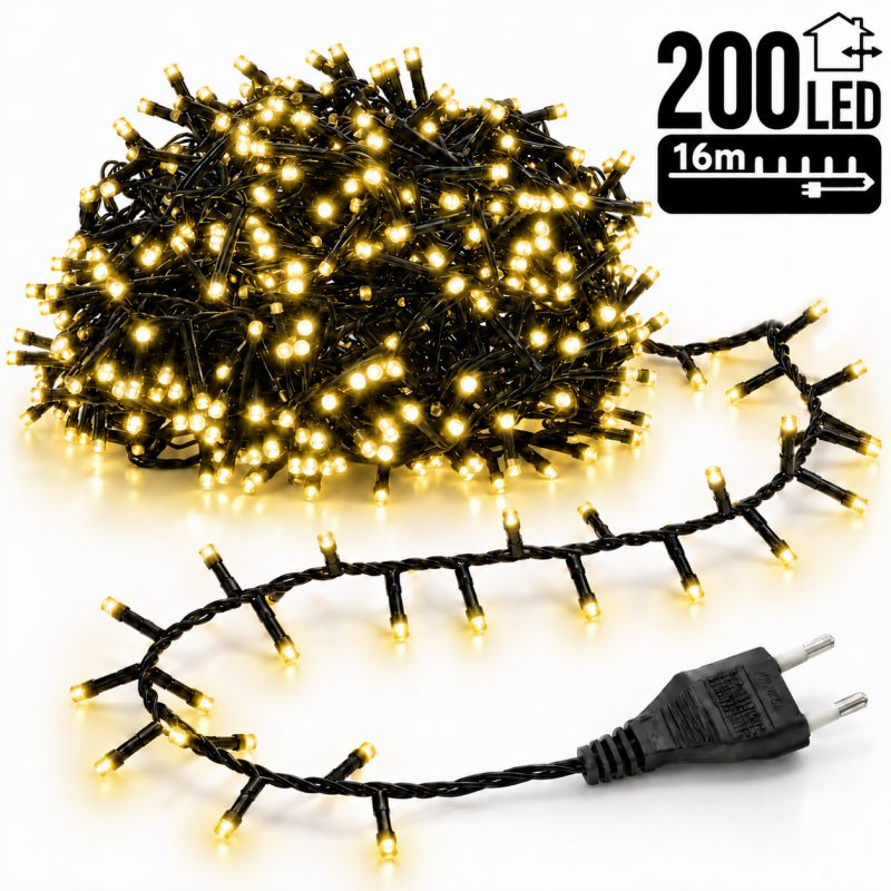 Božićne lampice – 200 LED, za unutra i van, 13×8×6,5 cm, bijele, LAMP02CB_1