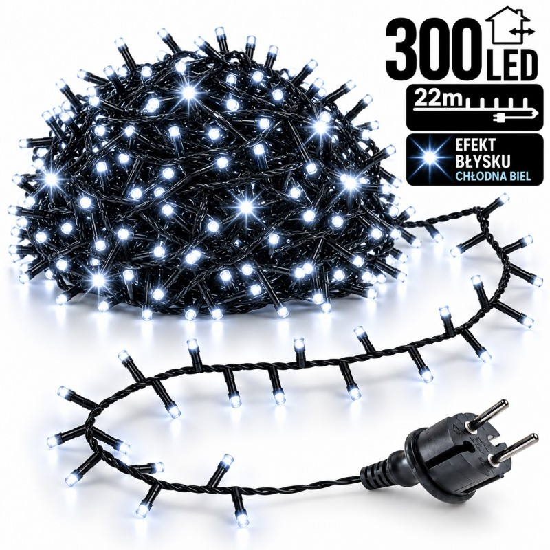 Božićne lampice – 300 LED, bijele_1
