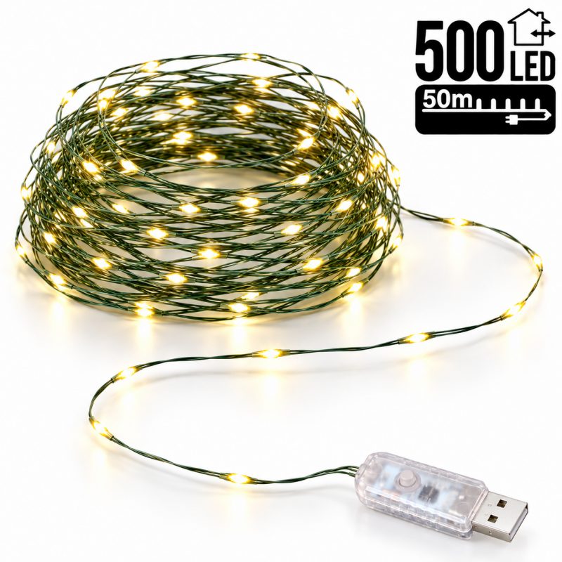 Božićne lampice – 500 LED, za unutra i van, bijele, LAMP36CB_1