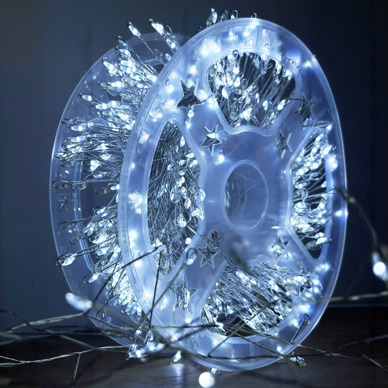 Božićne lampice – 900 LED, za unutra i van, 19,7×15×5 cm, bijele, LAMP67_3