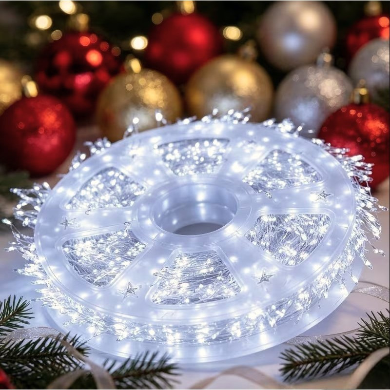 Božićne lampice – 900 LED, za unutra i van, 19,7×15×5 cm, bijele, LAMP67_5