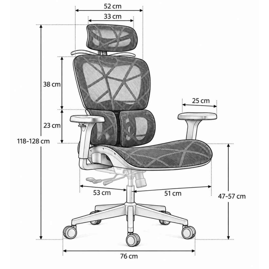 Ergonomska uredska stolica Sofotel Altis crna_10