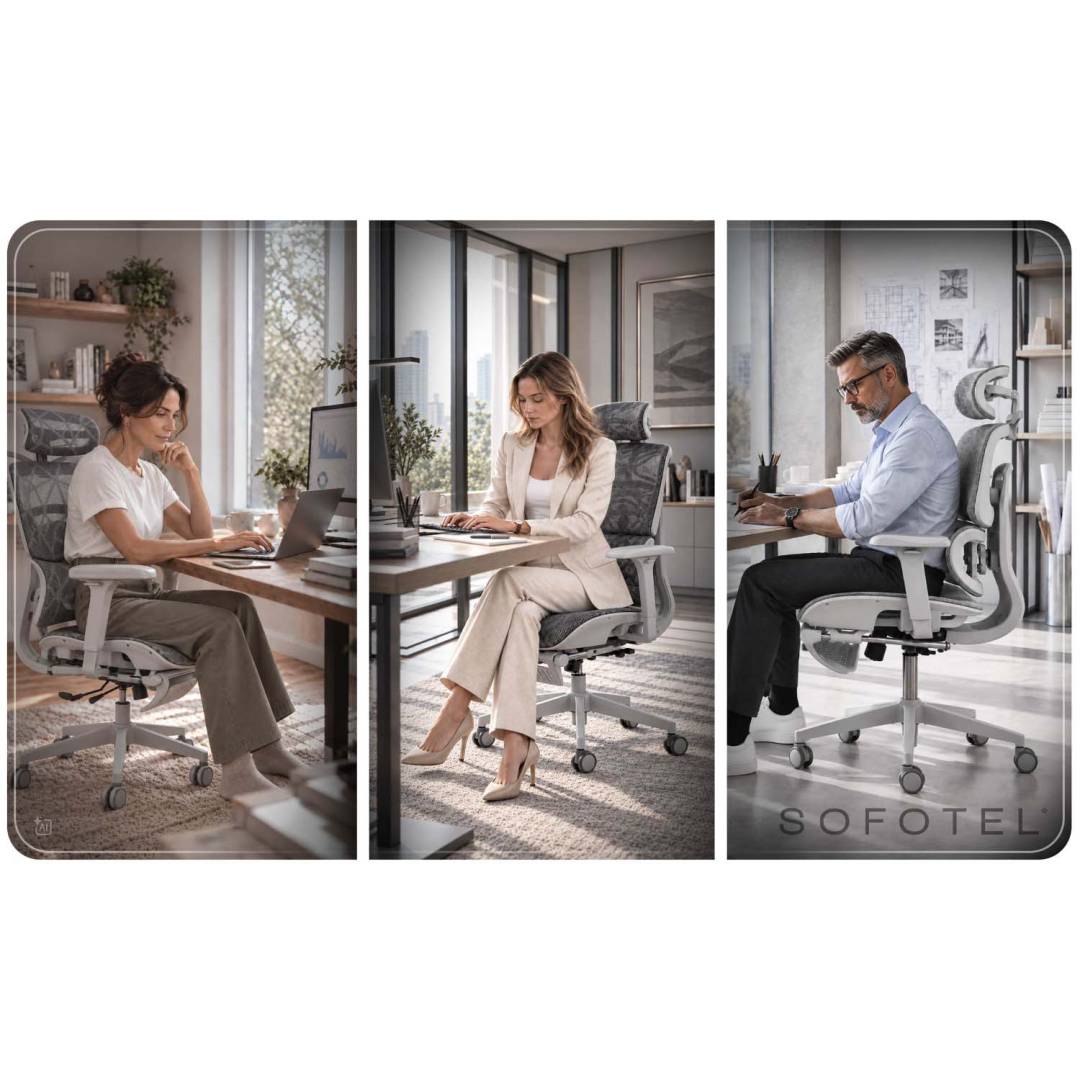 Ergonomska uredska stolica Sofotel Avion bež_10