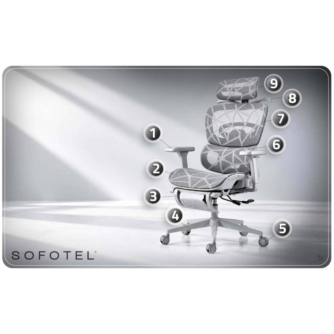 Ergonomska uredska stolica Sofotel Avion bež_15