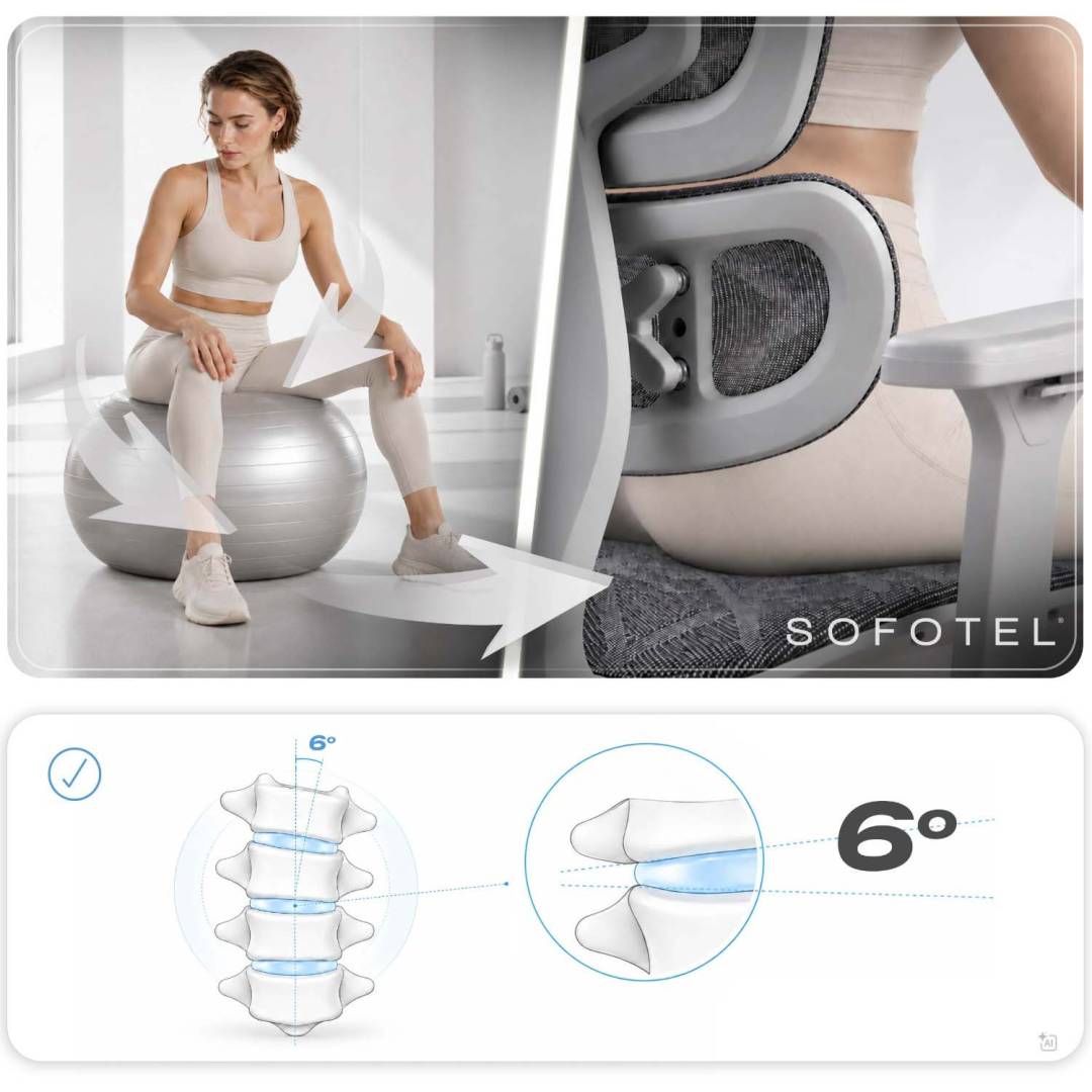 Ergonomska uredska stolica Sofotel Avion bež_5