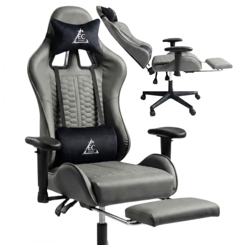 Gaming stolica – EvoChair, s masažerom, 80×29×59 cm, siva_1