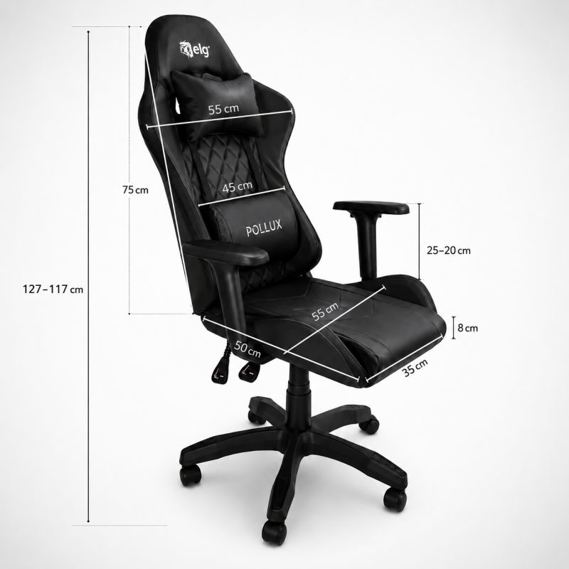 Gaming stolica – LED, 117 cm, crna_2