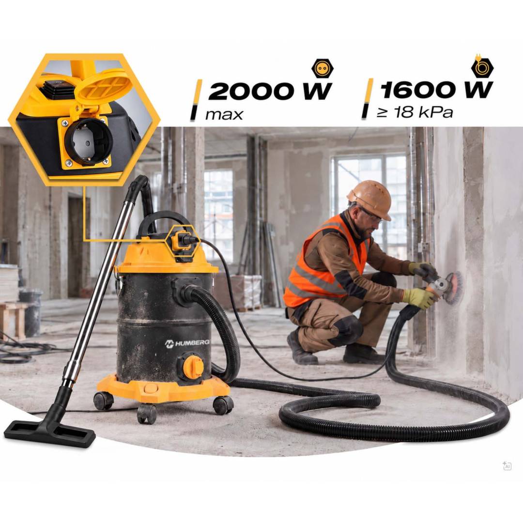 Industrijski usisavač Humberg HM-407 20 l 3600 W za mokro i suho_11