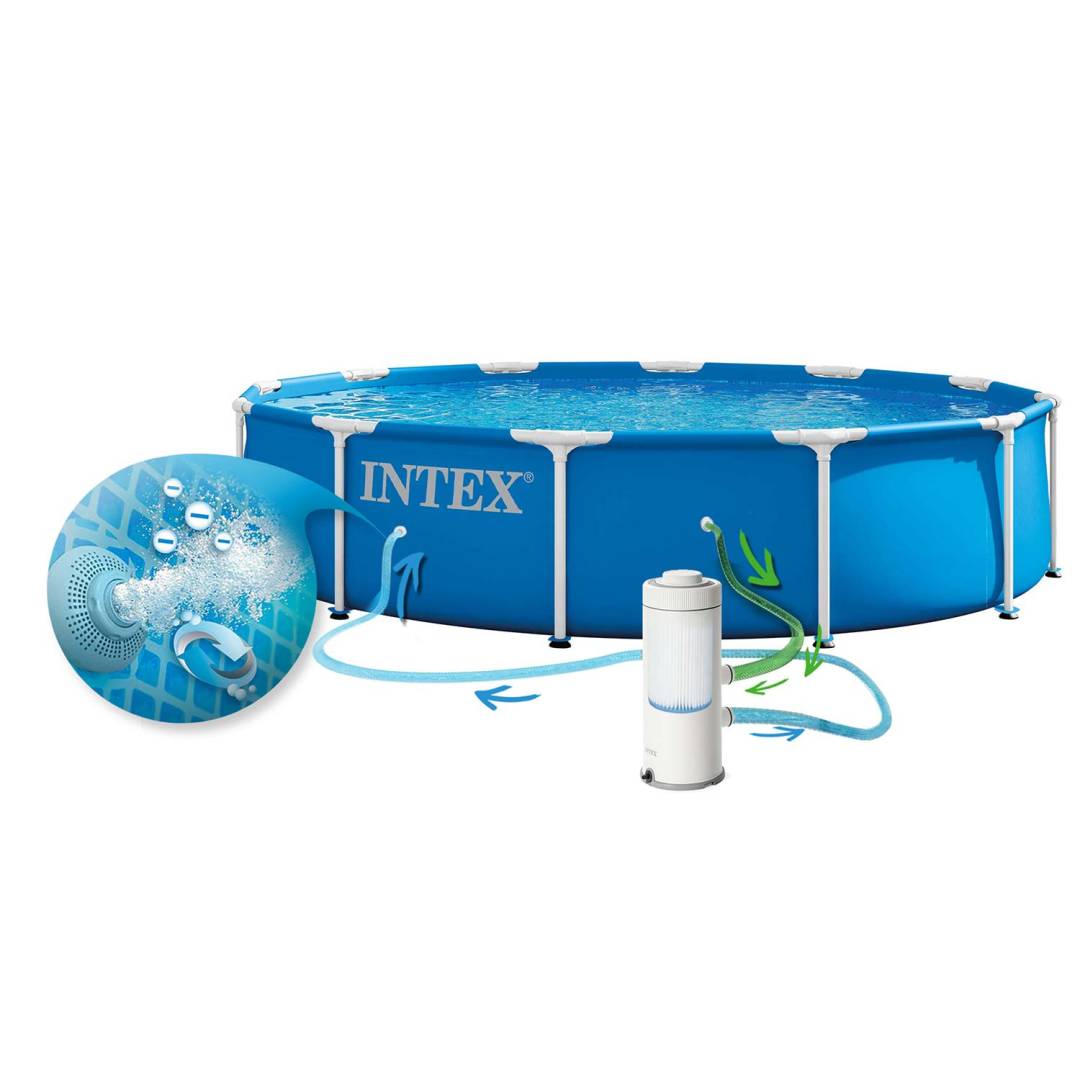 Intex bazen s konstrukcijom 366 x 76 cm s filtarskom pumpom plavi_3