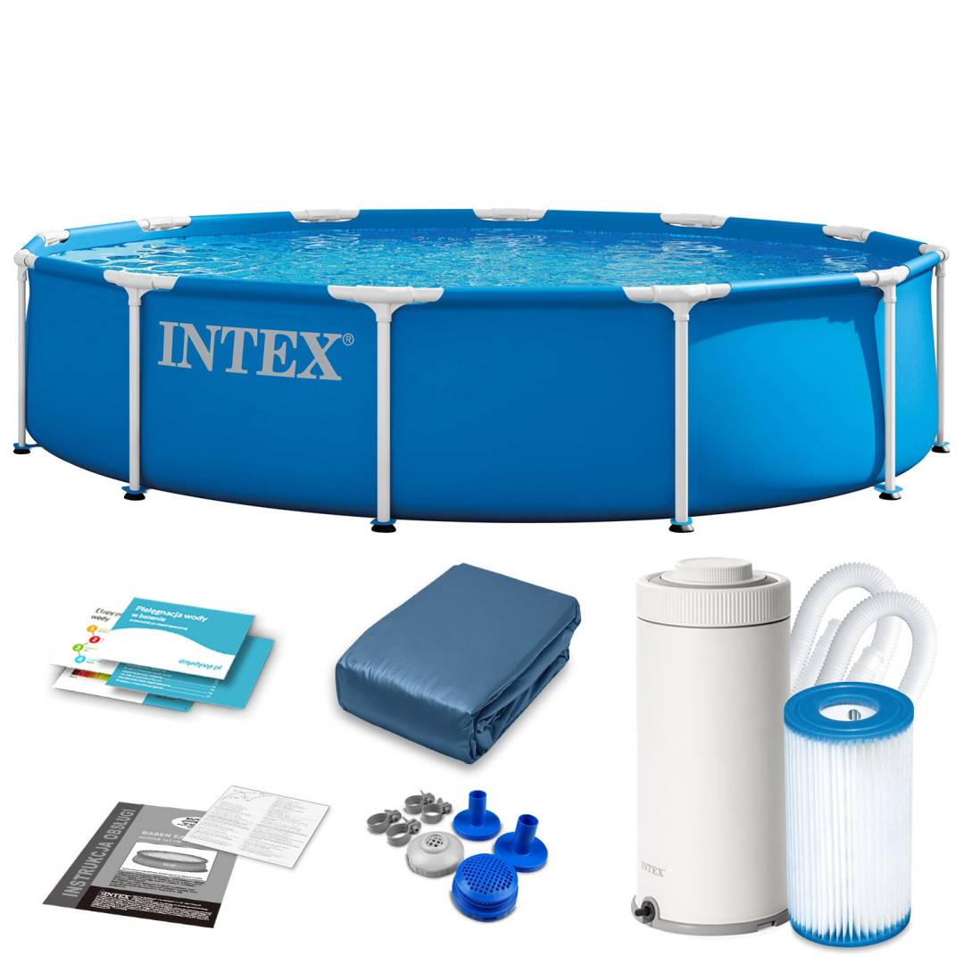 Intex bazen s napuhavajućim prstenom 366 x 76 cm, set 10 u 1 plavi_1
