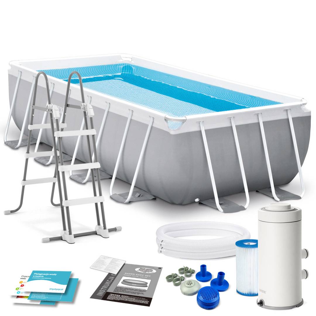 Intex okvirni bazen 400 × 200 × 100 cm s filtracijskom pumpom plavi_1