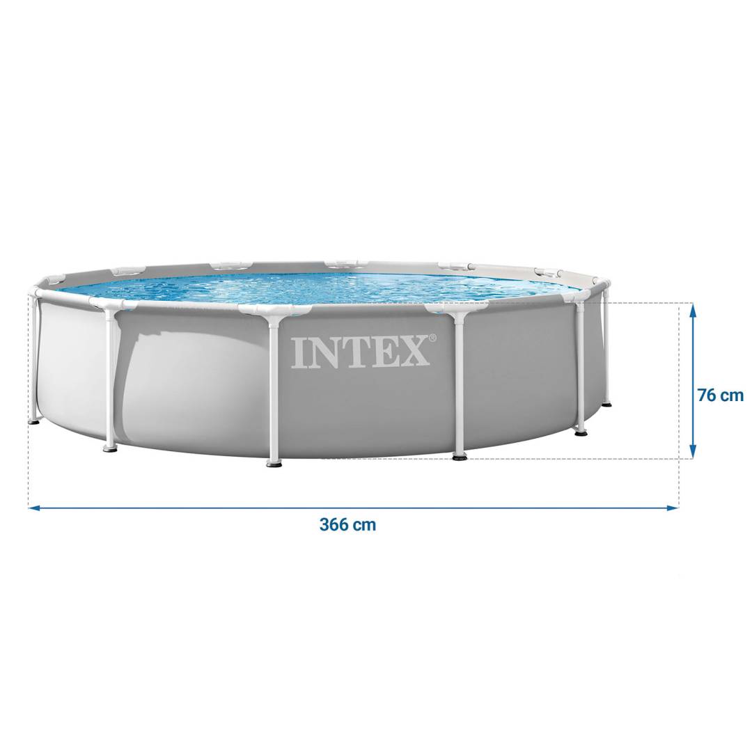 Intex sivi okvirni bazen 366 x 76 cm set 16 u 1 šareni_4