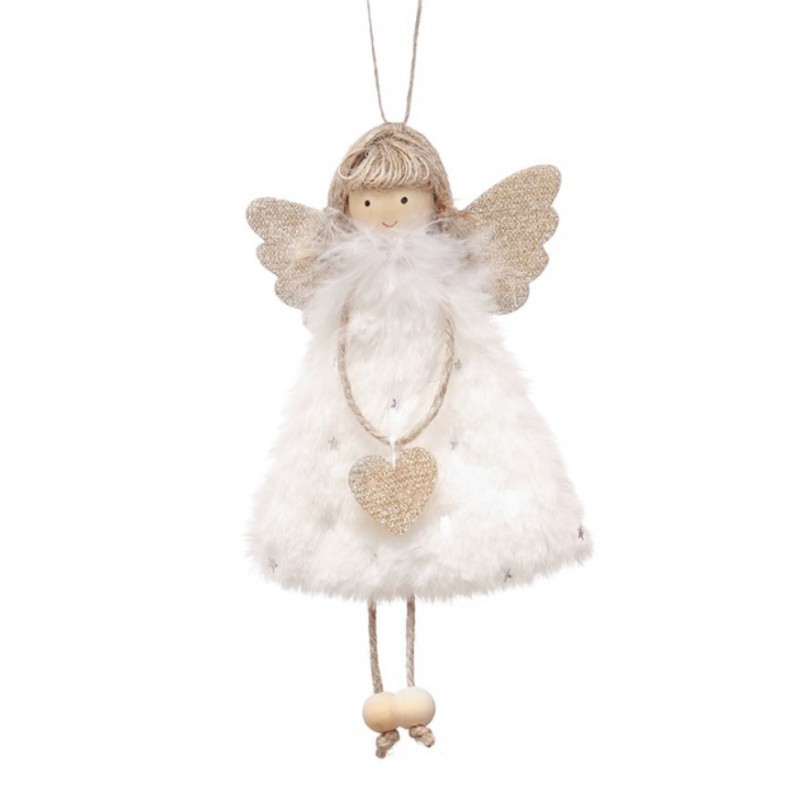 Kuglica za bor, 21 cm, bijela_2