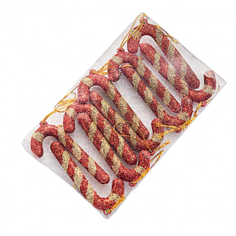 Kuglice za bor – set od 10 kom, 6,5 cm, crvene_1
