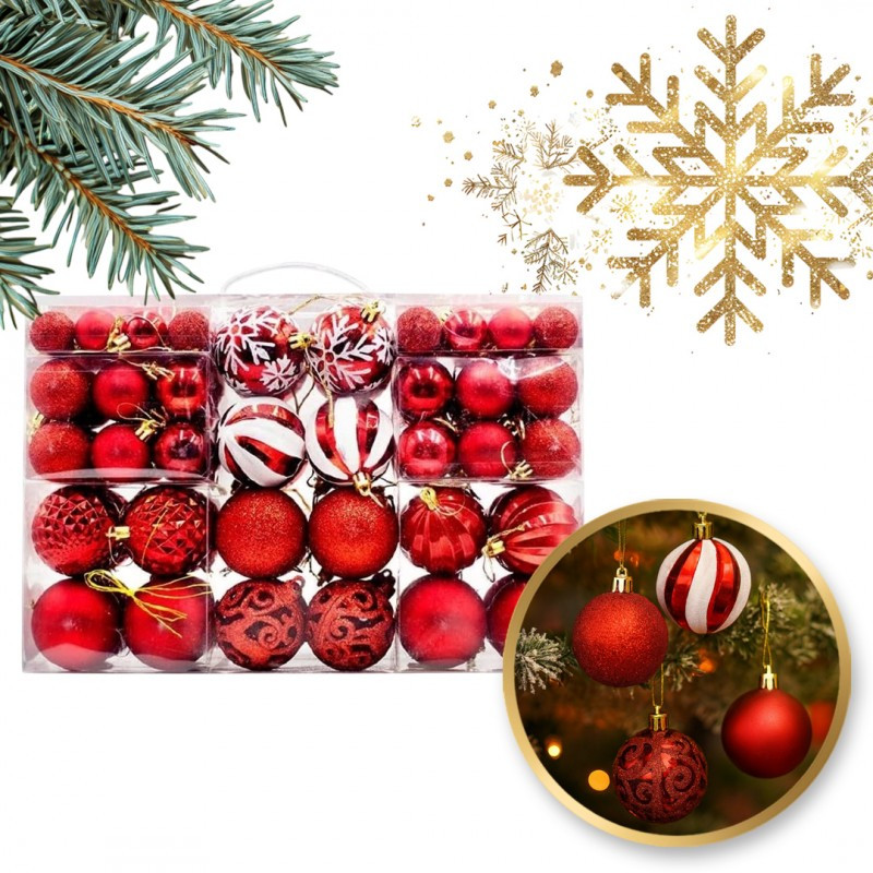 Kuglice za bor – set od 100 kom, 35×23×12 cm, bijele_1