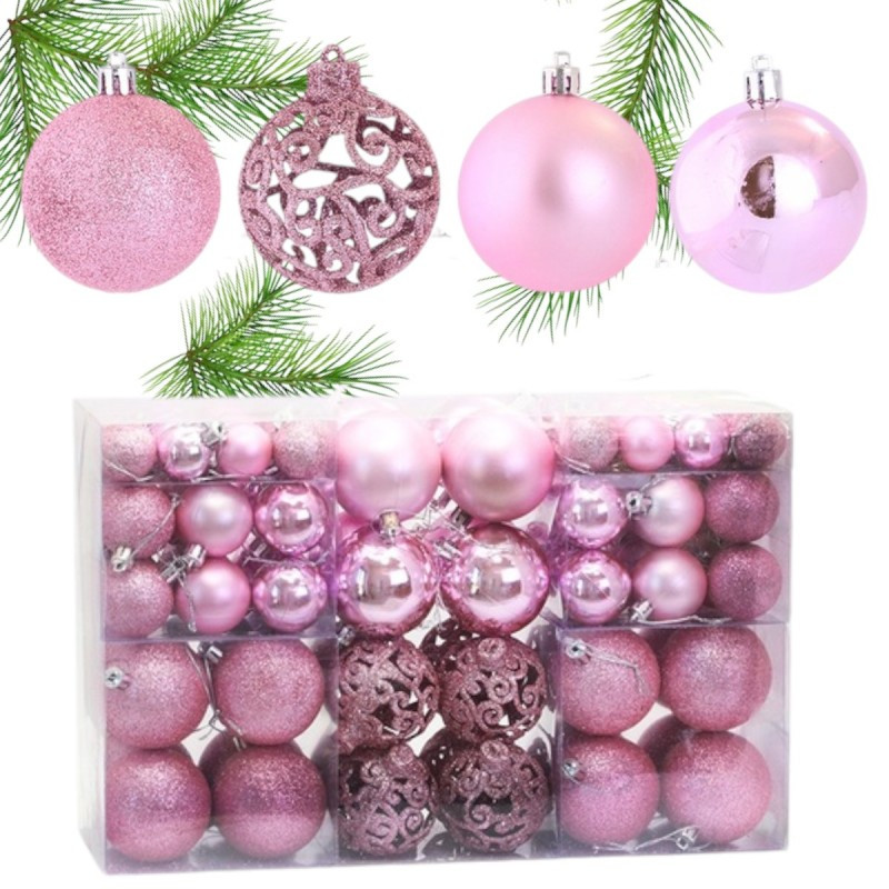 Kuglice za bor – set od 100 kom, 36×23×12 cm, roze_1