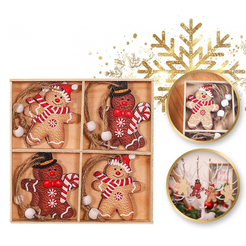 Kuglice za bor – set od 12 kom, drvo, 6,5×5 cm_1