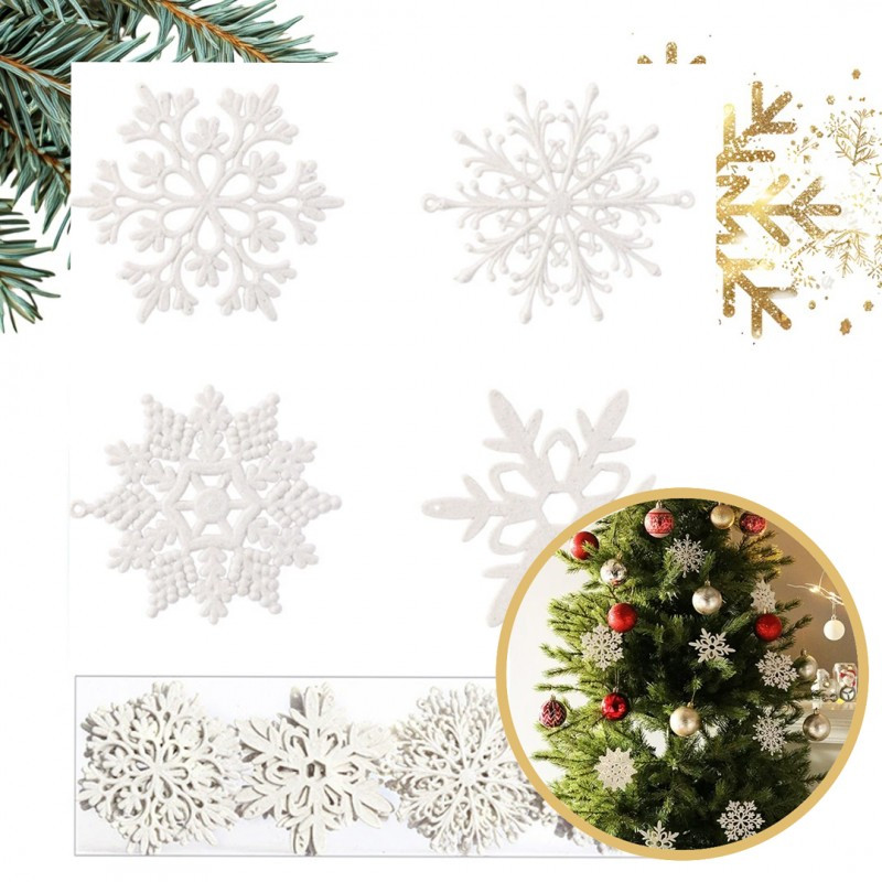 Kuglice za bor – set od 40 kom, 10 cm, bijele_1