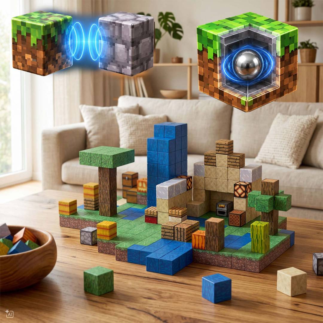 Magnetne kocke 400 komada Ricokids zelene_4