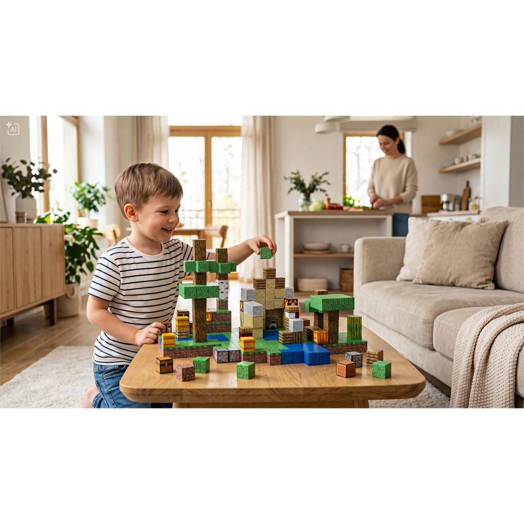 Magnetne kocke 400 komada Ricokids zelene_7