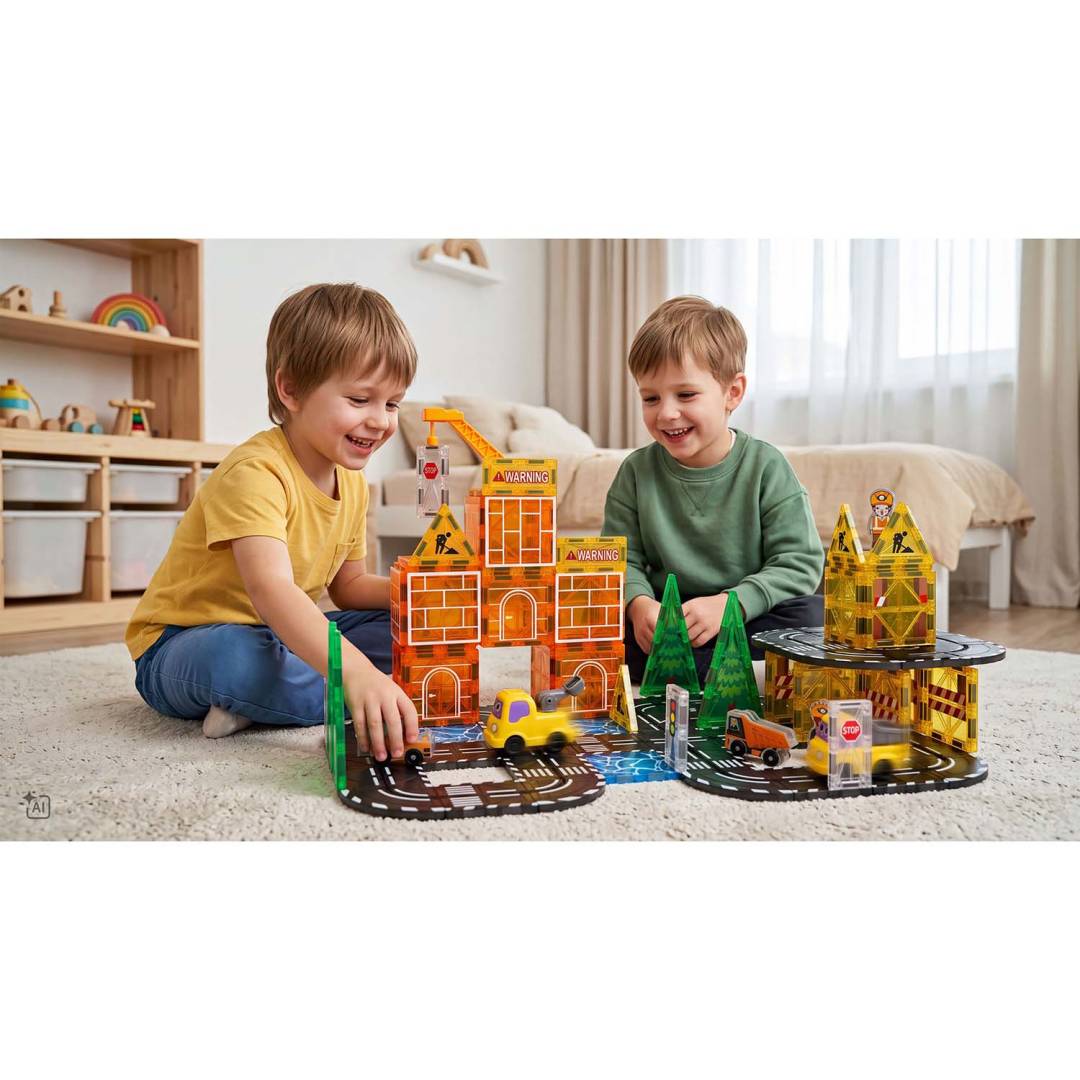Magnetne kocke Gradilište s vozilima Ricokids 92 dijela_3