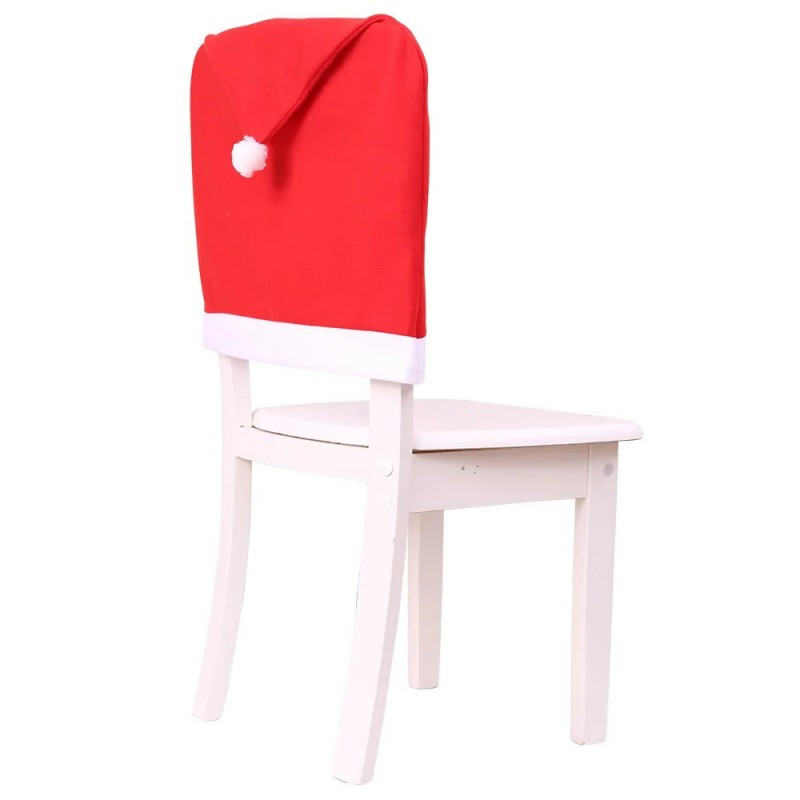 Navlaka za stolicu – kapa Djeda Božićnjaka, 65×50 cm, crvena_2