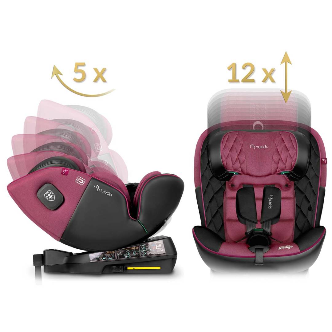 Nukido Prestige Line autosjedalica roza 40–150 cm ISOFIX_8