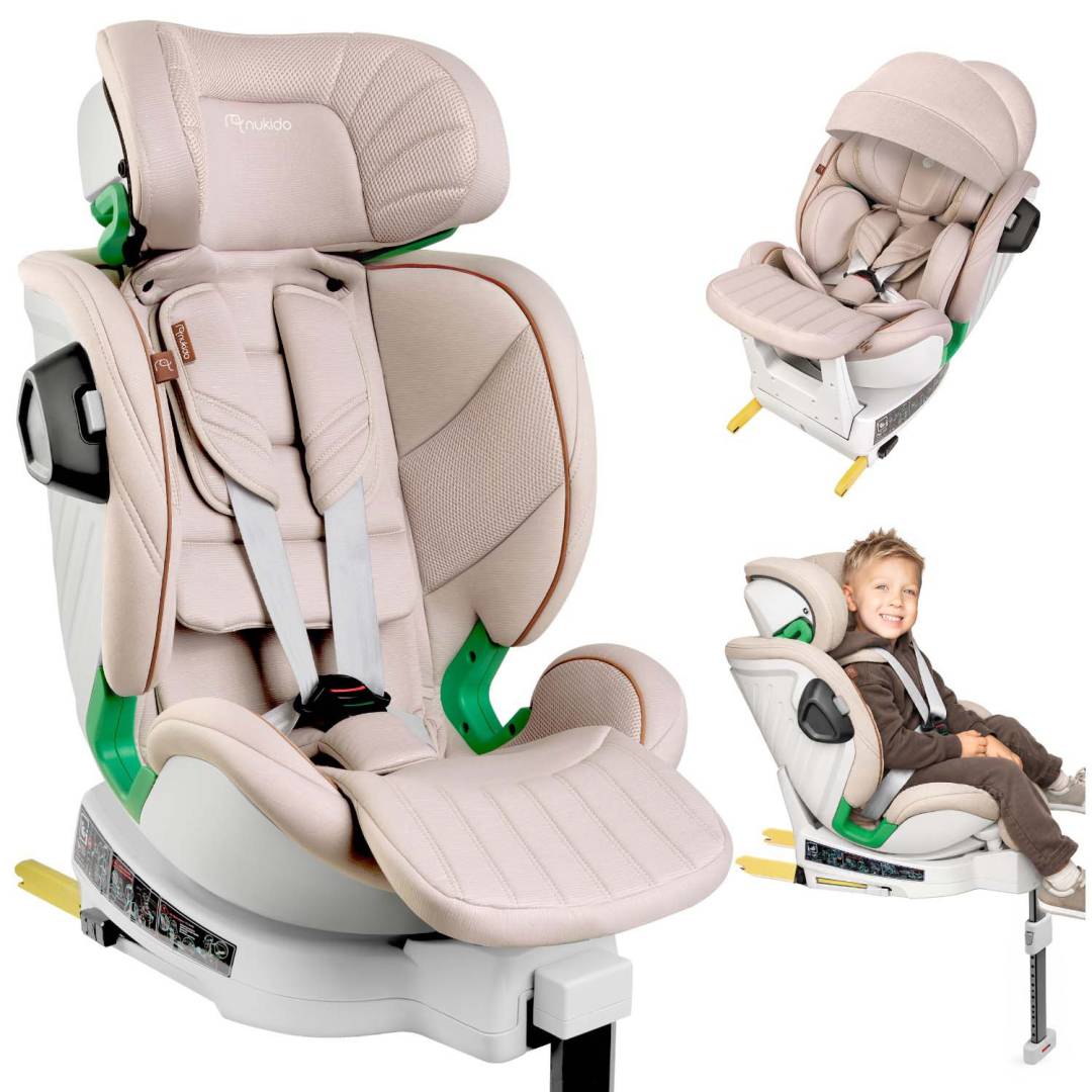 Nukido Shelly autosjedalica i-Size ISOFIX 40–150 cm bež_1