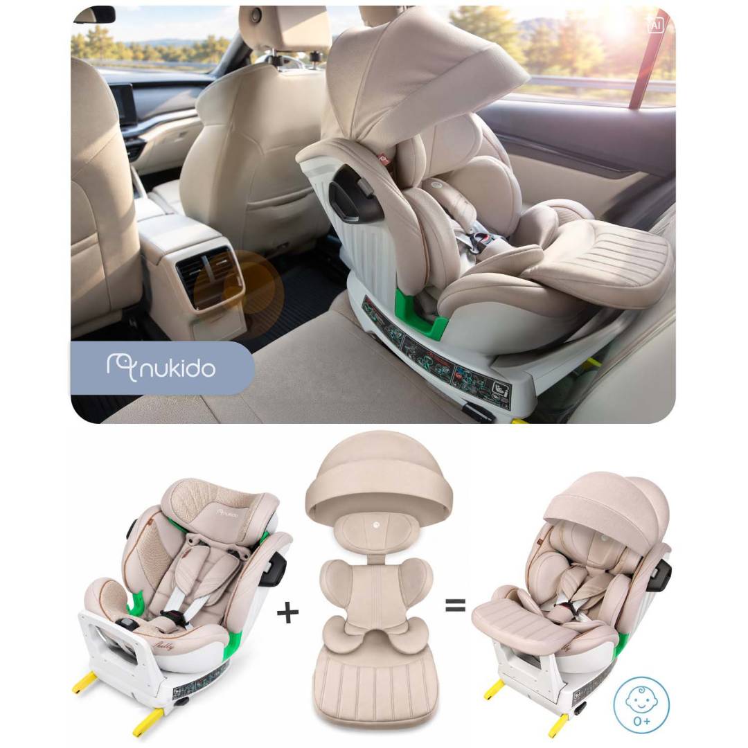 Nukido Shelly autosjedalica i-Size ISOFIX 40–150 cm bež_12