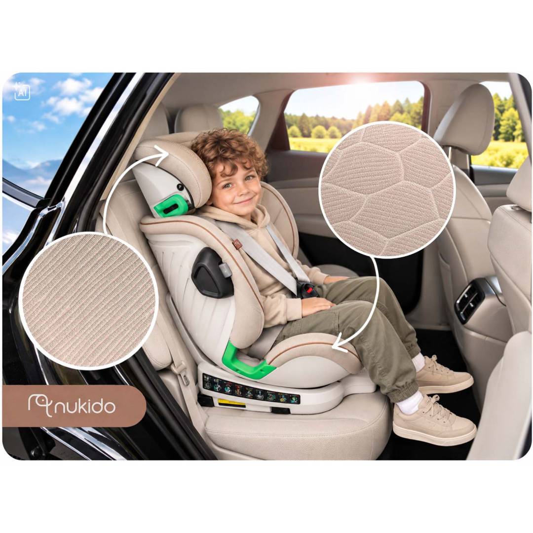 Nukido Shelly autosjedalica i-Size ISOFIX 40–150 cm bež_13