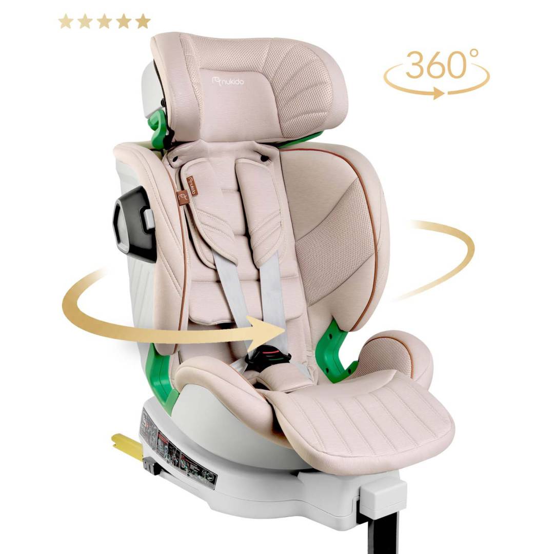 Nukido Shelly autosjedalica i-Size ISOFIX 40–150 cm bež_3