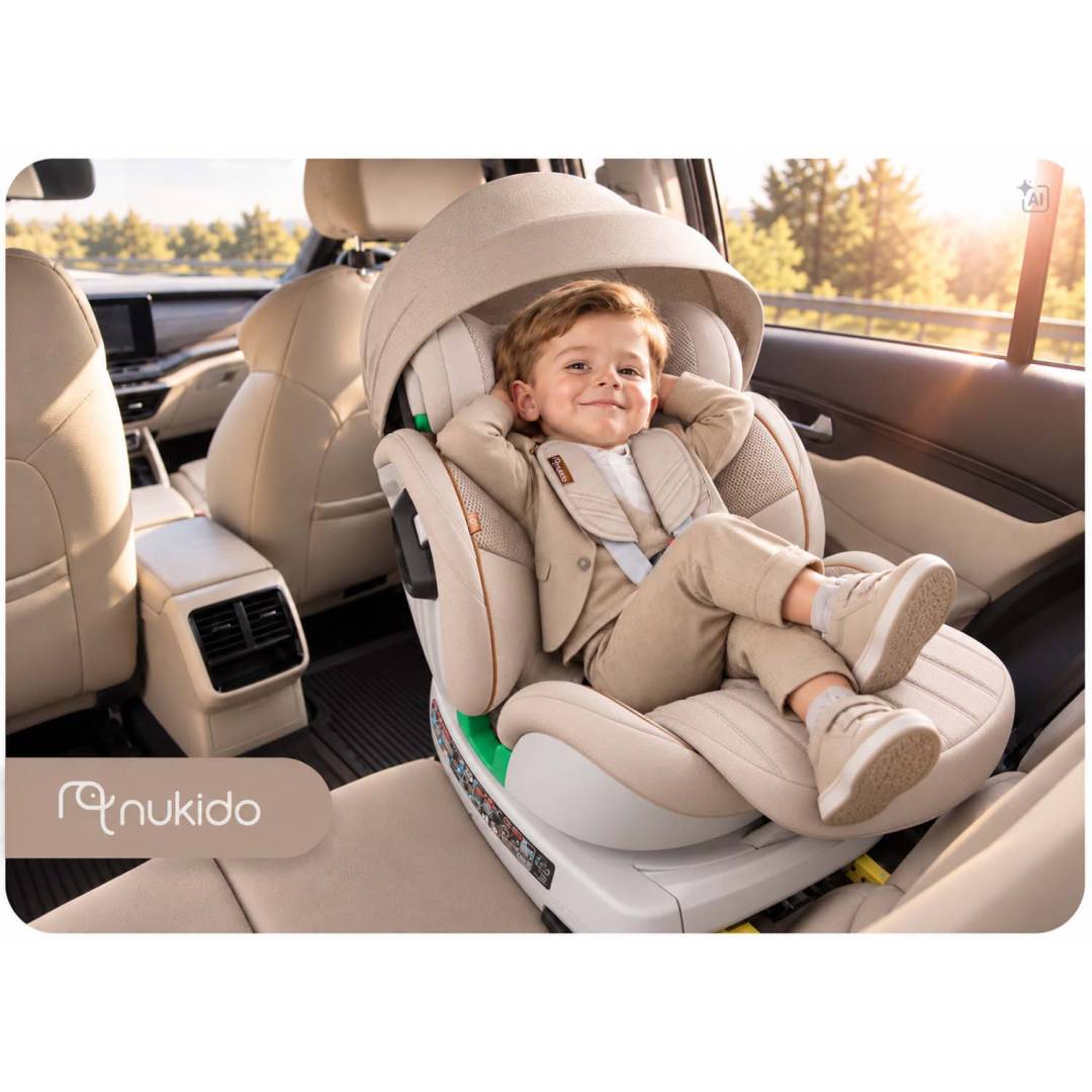 Nukido Shelly autosjedalica i-Size ISOFIX 40–150 cm bež_5