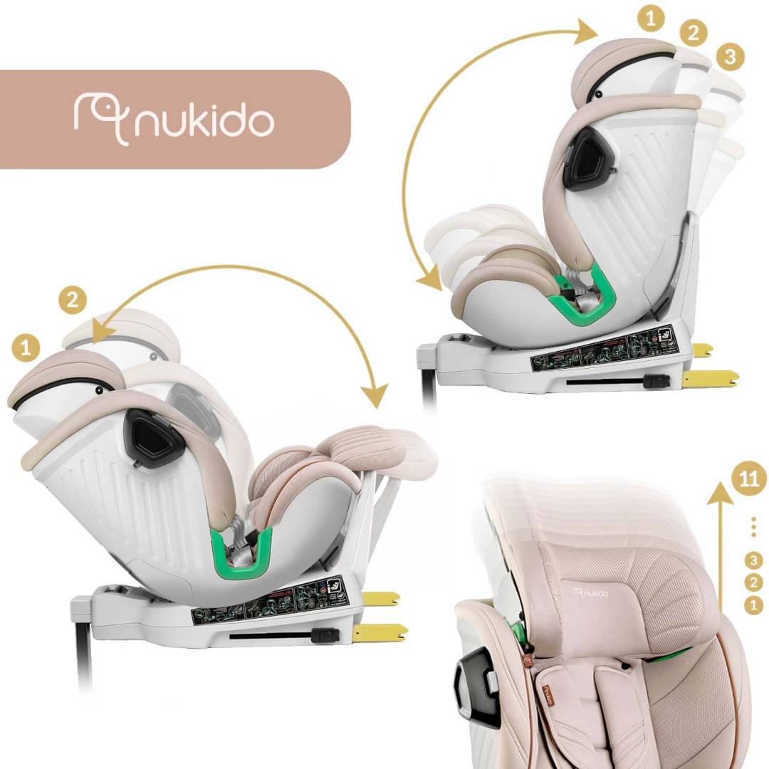 Nukido Shelly autosjedalica i-Size ISOFIX 40–150 cm bež_6