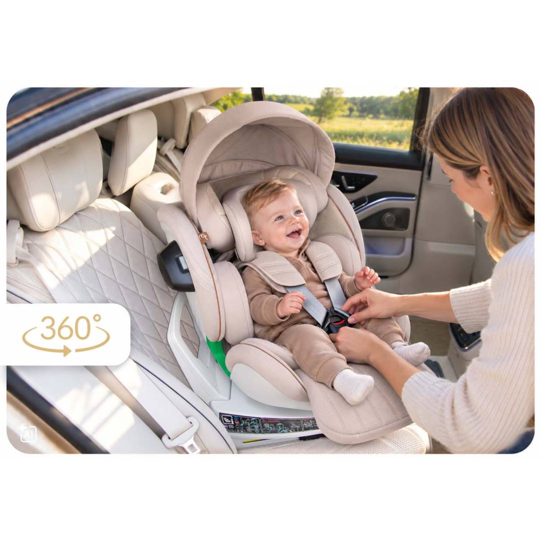 Nukido Shelly autosjedalica i-Size ISOFIX 40–150 cm bež_9