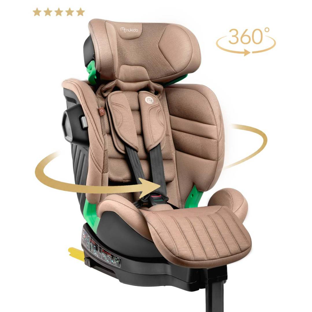Okretna autosjedalica Nukido Shelly ISOFIX 40–150 cm bež_3