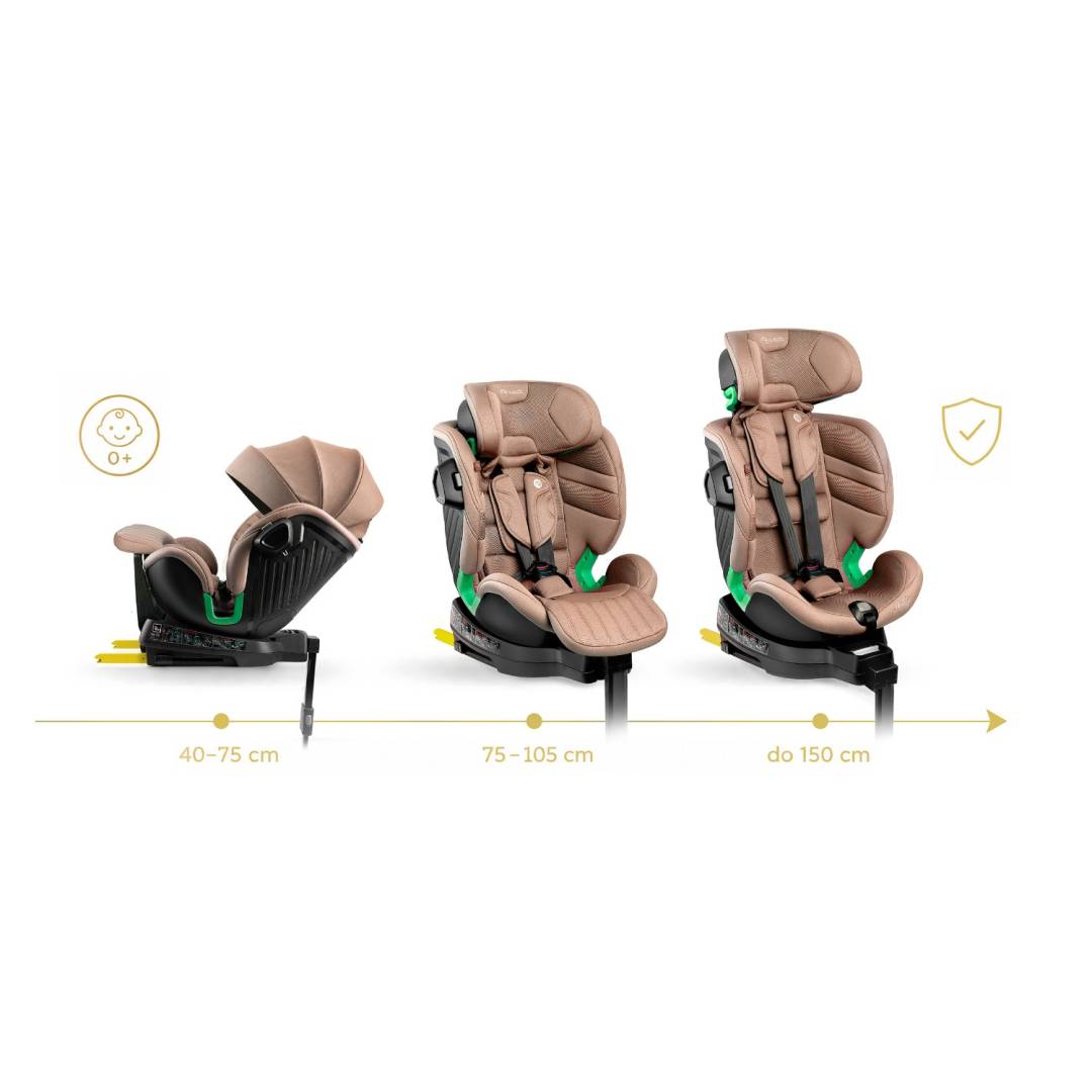 Okretna autosjedalica Nukido Shelly ISOFIX 40–150 cm bež_4