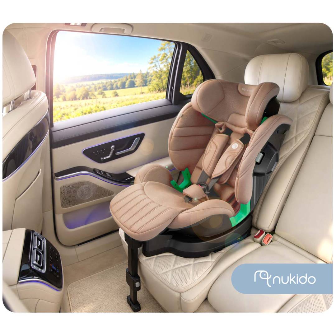Okretna autosjedalica Nukido Shelly ISOFIX 40–150 cm bež_8