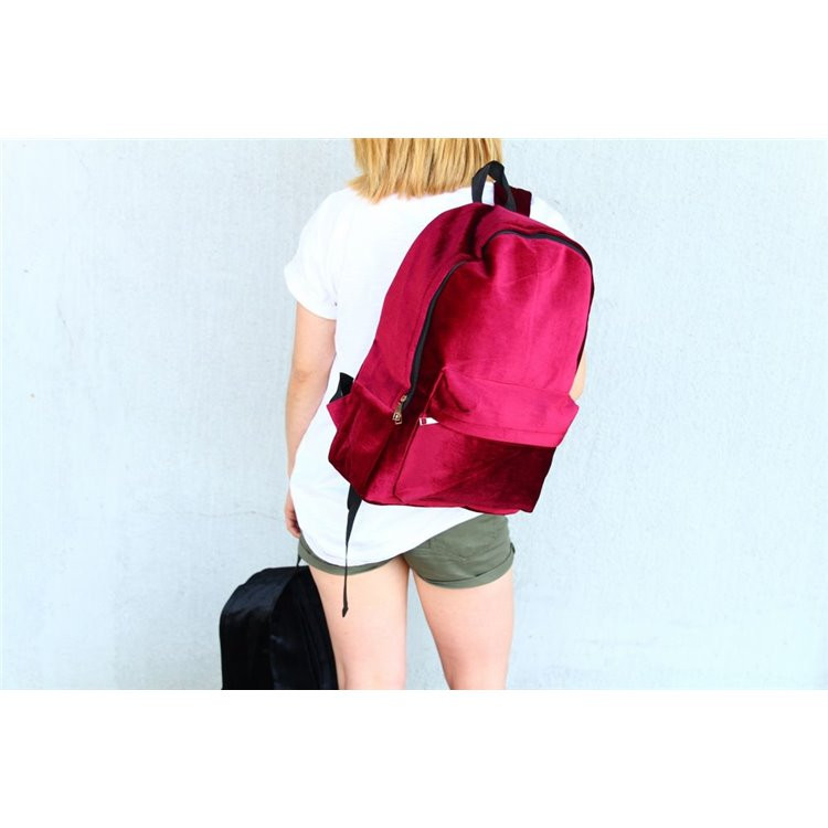 Ruksak – od baršuna, 12×42 cm, bordo_2