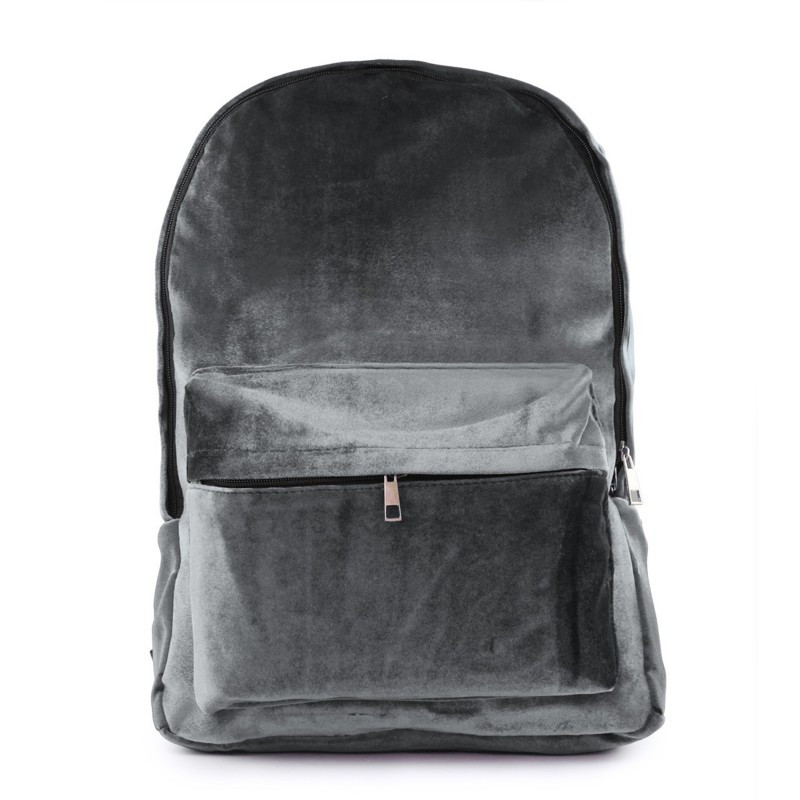 Ruksak – od baršuna, 12×42 cm, sivi_1
