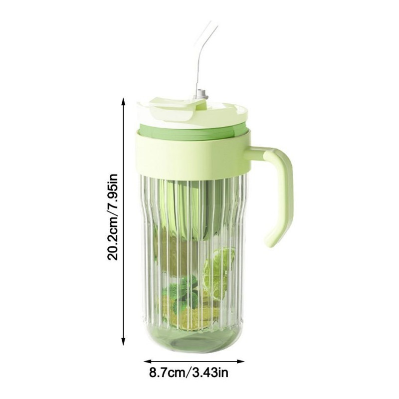 Šalica – sa slamkom, 550 ml, roza_4