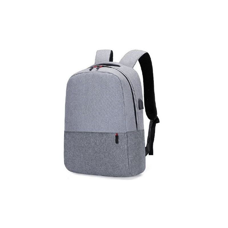 Školski ruksak – s USB priključkom, 43×30 cm, sivi_1