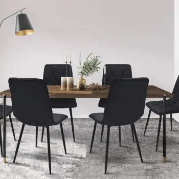 Stolica Piado Black Baršun Set Od 2x 1