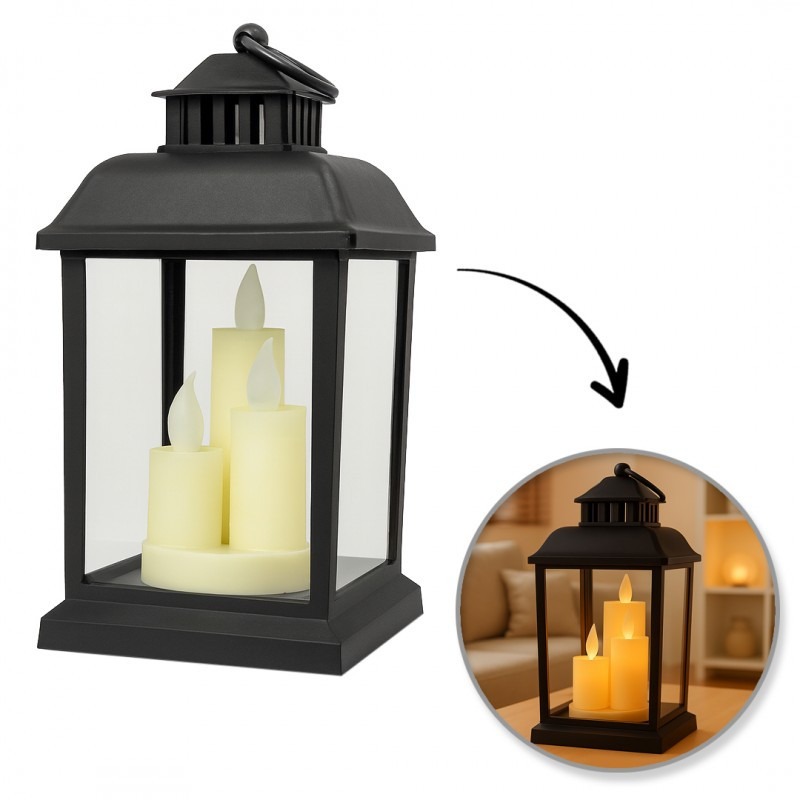Svijećnjak – LED, 12×23 cm, bež, LAMP54WZ2_1