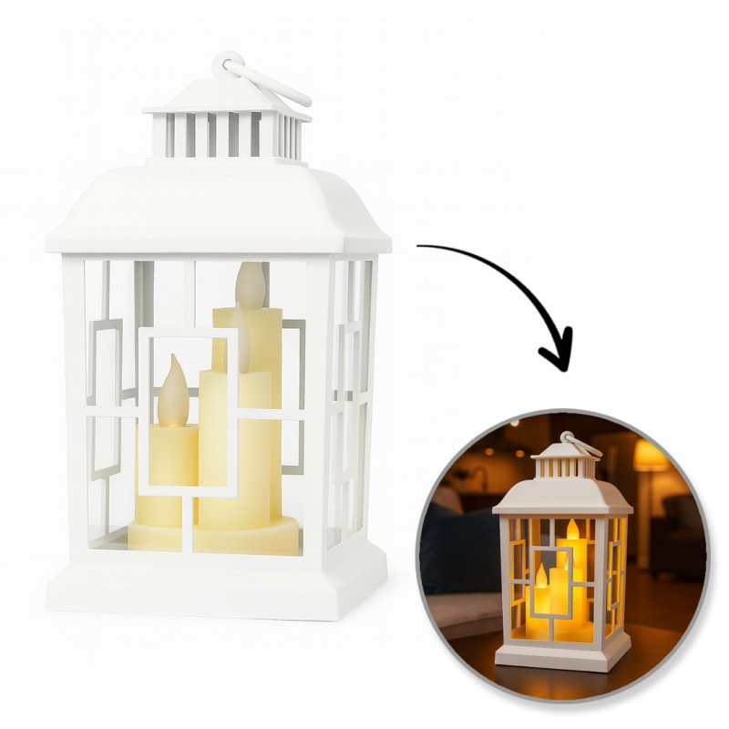 Svijećnjak – LED, 12×23 cm, bež, LAMP54WZ3_1