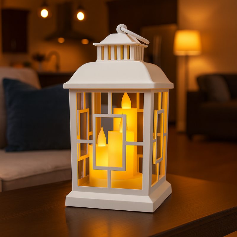 Svijećnjak – LED, 12×23 cm, bež, LAMP54WZ3_2