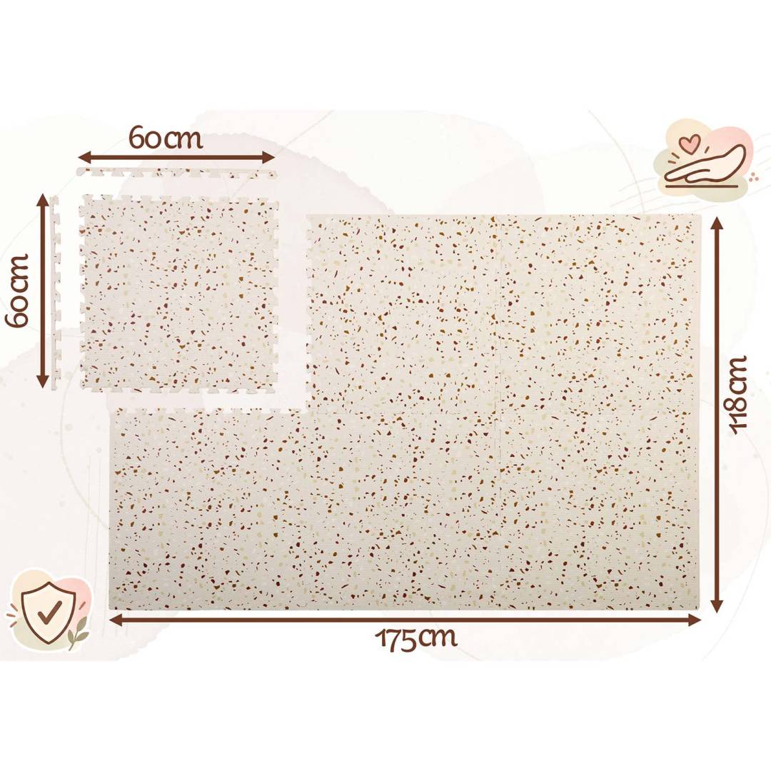 Svijetlosmeđa pjenasta podloga puzzle Ricokids 175 × 118 cm bež_10